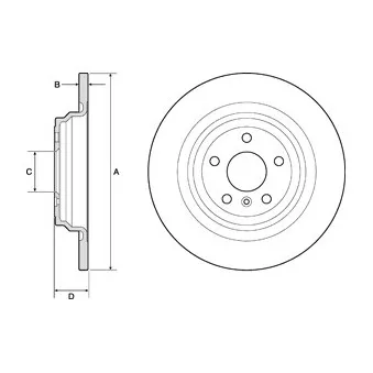 Jeu de 2 disques de frein arrière DELPHI