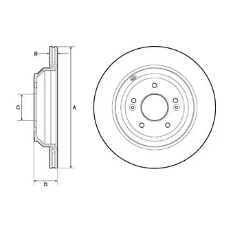 Jeu de 2 disques de frein arrière DELPHI BG4756C