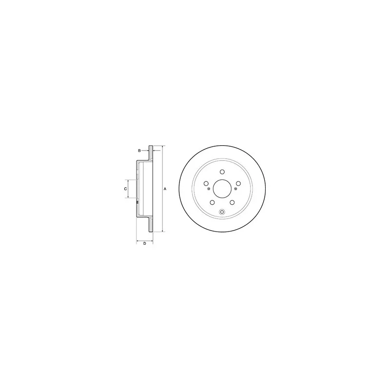 Jeu de 2 disques de frein arrière DELPHI BG4757C