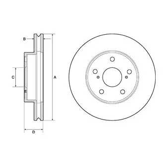 Jeu de 2 disques de frein avant DELPHI