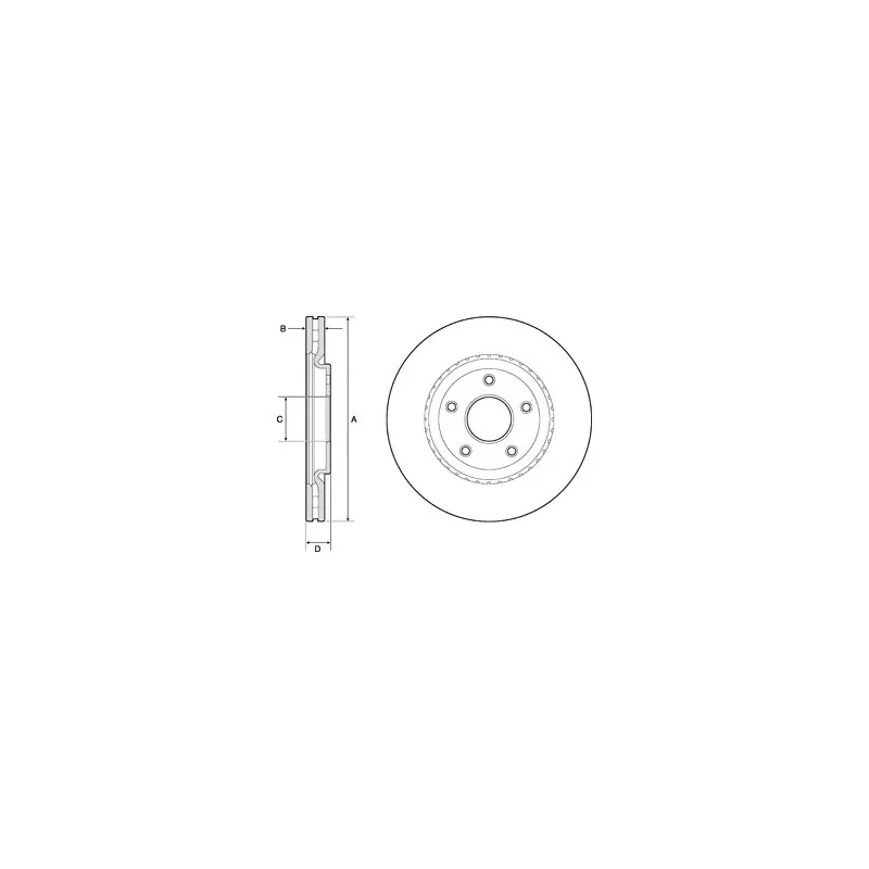 Jeu de 2 disques de frein avant DELPHI BG4759C