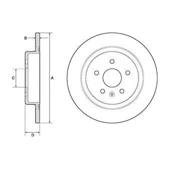 Jeu de 2 disques de frein arrière DELPHI