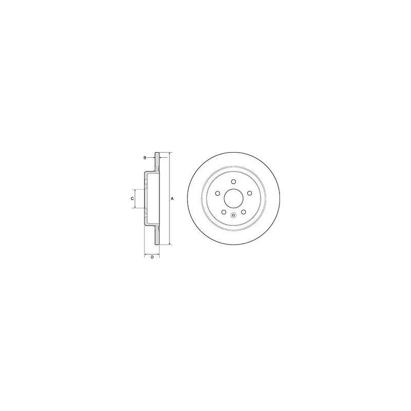 Jeu de 2 disques de frein arrière DELPHI BG4760C