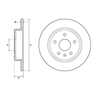 Jeu de 2 disques de frein arrière DELPHI BG4761C