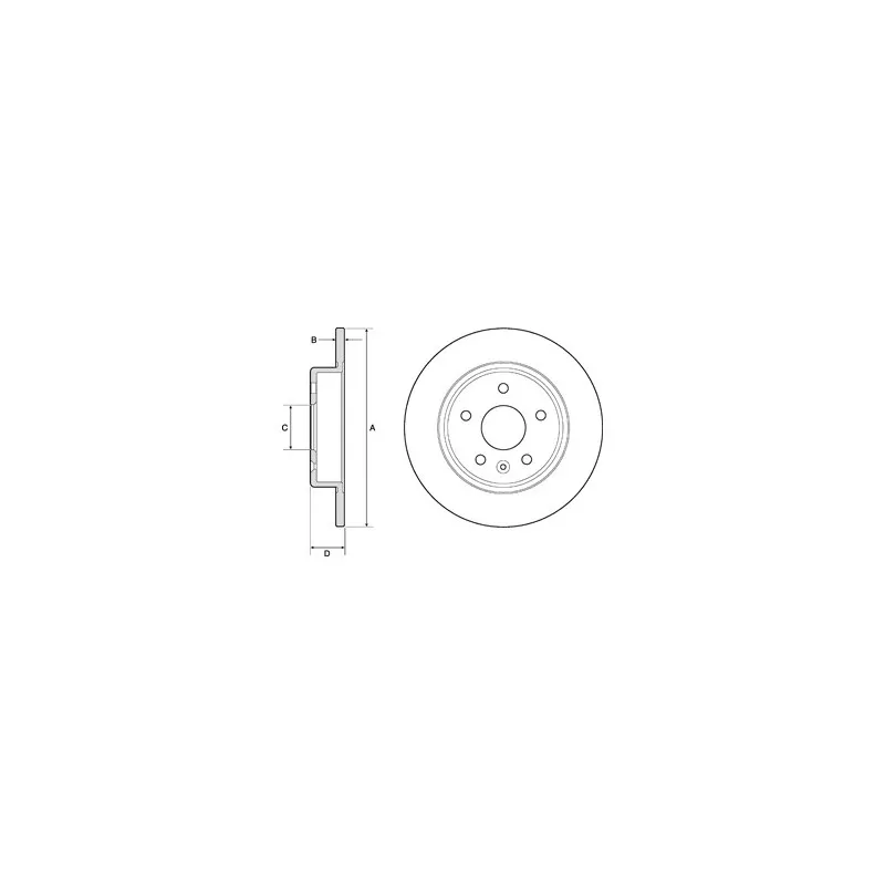 Jeu de 2 disques de frein arrière DELPHI BG4761C