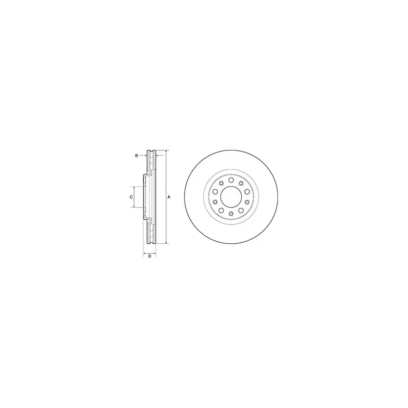 Jeu de 2 disques de frein avant DELPHI BG4763C