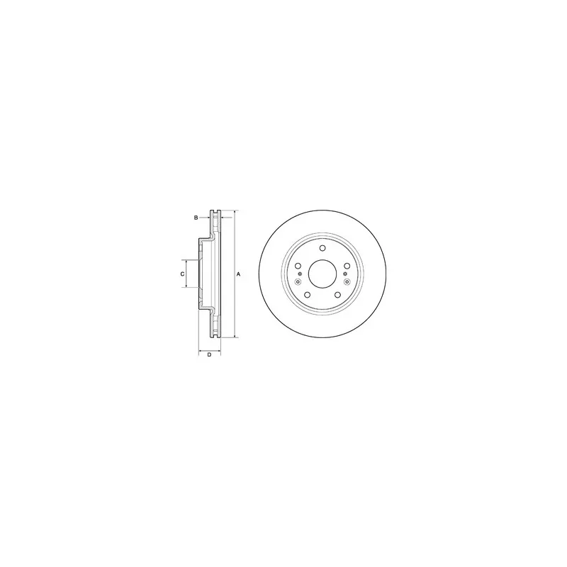 Jeu de 2 disques de frein avant DELPHI BG4764C