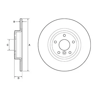 Jeu de 2 disques de frein arrière DELPHI