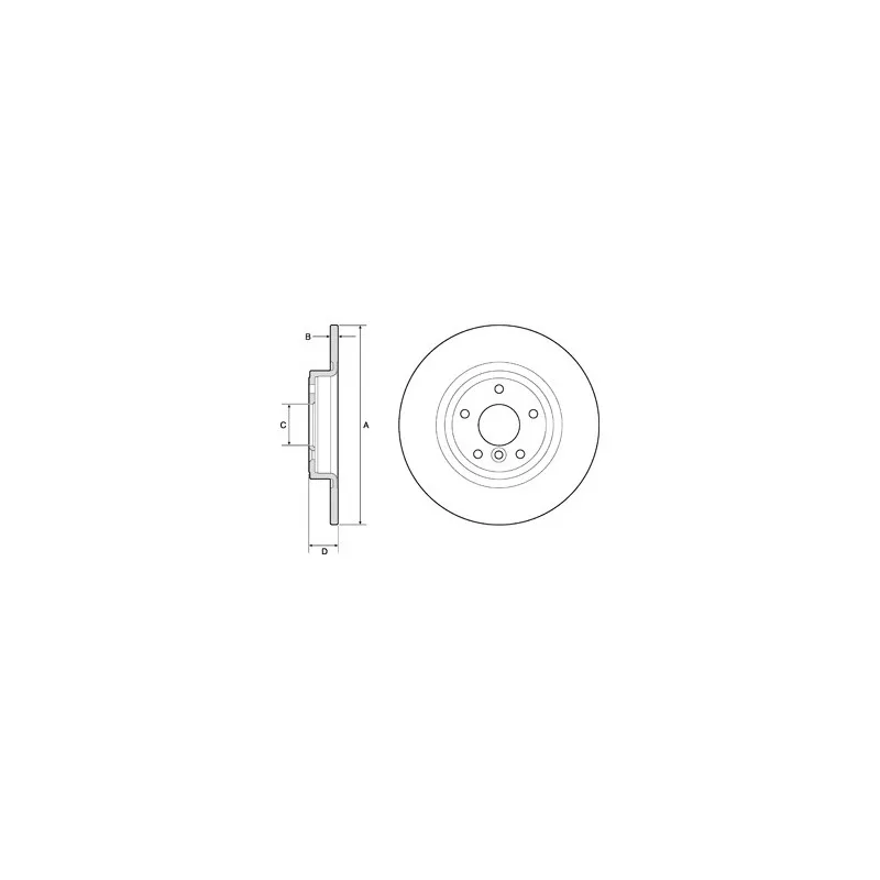 Jeu de 2 disques de frein arrière DELPHI BG4766C
