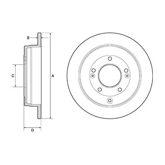 Jeu de 2 disques de frein arrière DELPHI