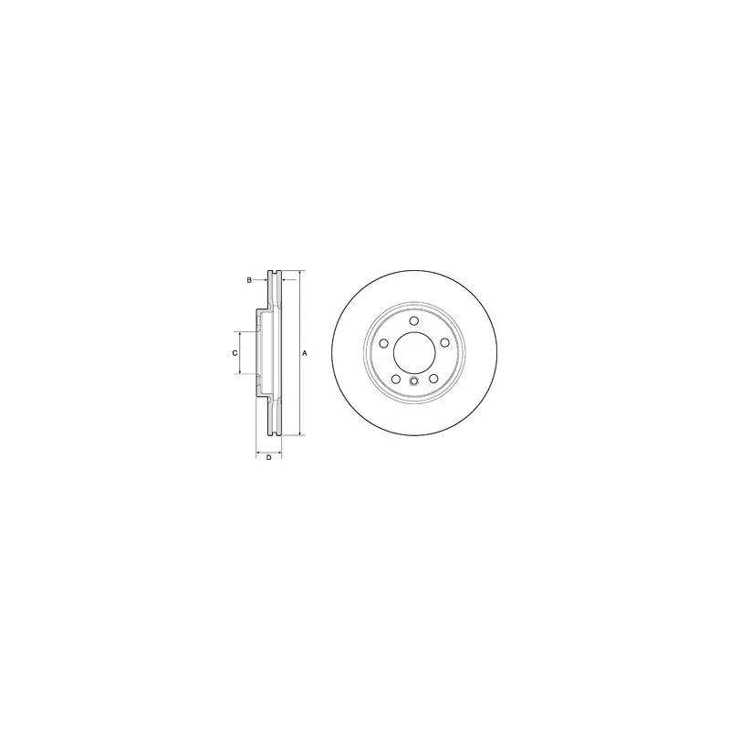 Jeu de 2 disques de frein avant DELPHI BG4771C