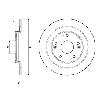 Jeu de 2 disques de frein arrière DELPHI BG4773C