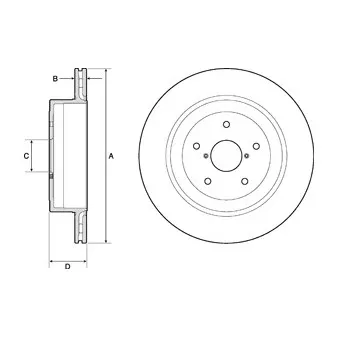 Jeu de 2 disques de frein arrière DELPHI