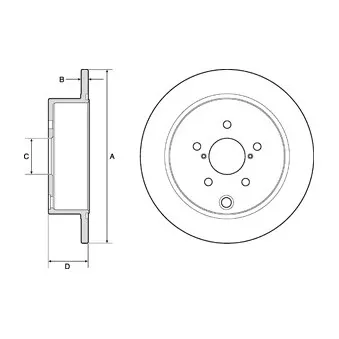 Jeu de 2 disques de frein arrière DELPHI