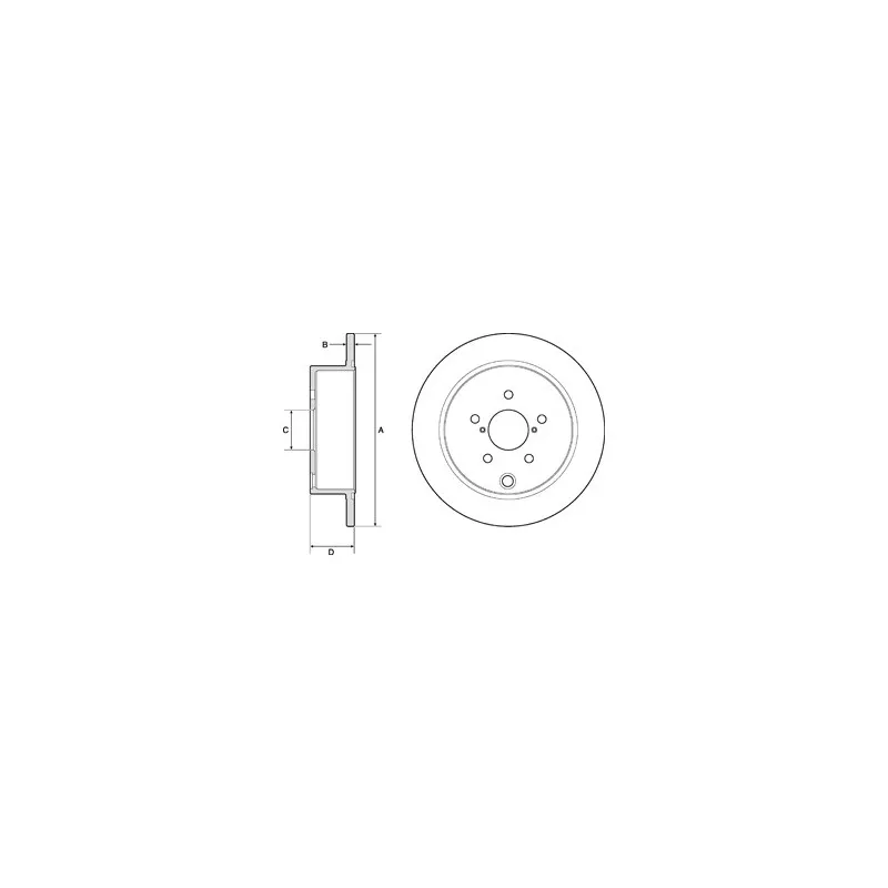 Jeu de 2 disques de frein arrière DELPHI BG4776C