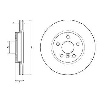Jeu de 2 disques de frein avant DELPHI BG4777C