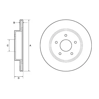 Jeu de 2 disques de frein arrière DELPHI