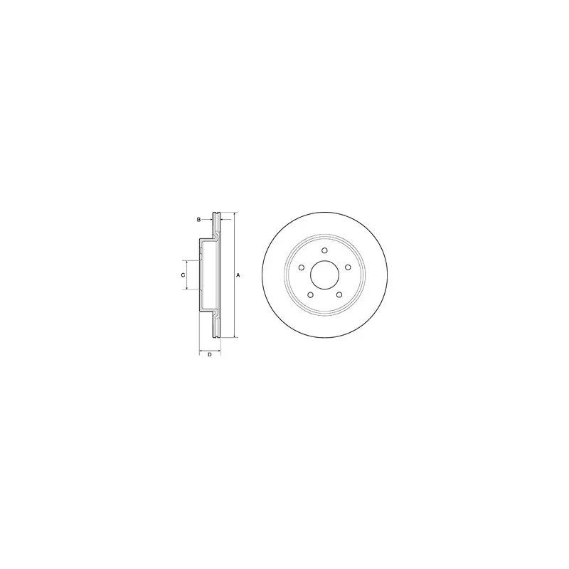 Jeu de 2 disques de frein arrière DELPHI BG4779C
