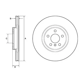 Jeu de 2 disques de frein avant DELPHI BG4780C