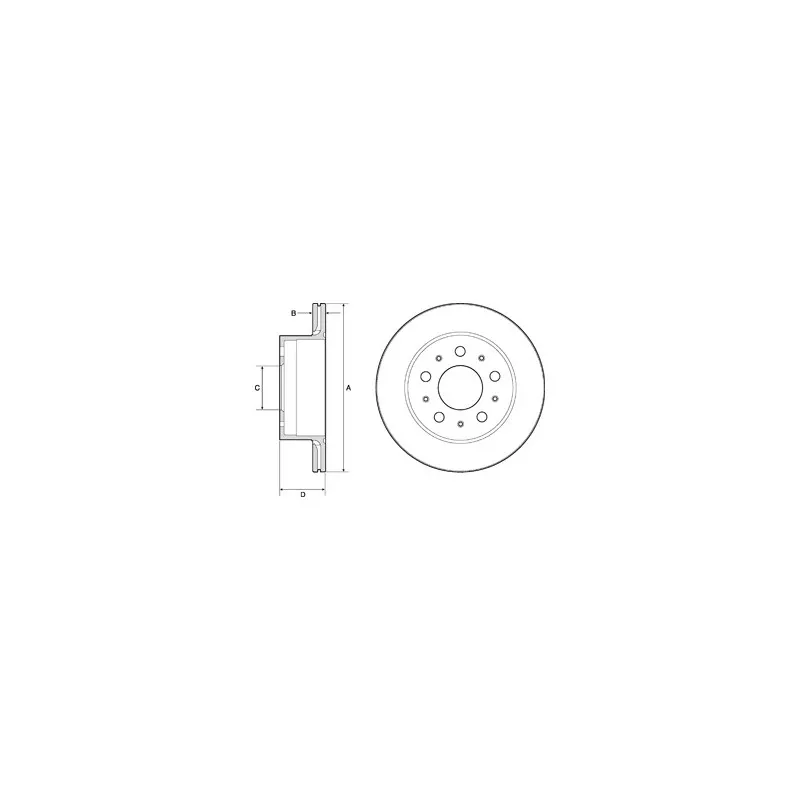 Jeu de 2 disques de frein arrière DELPHI BG4796C