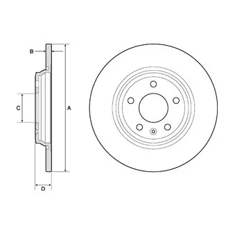 Jeu de 2 disques de frein arrière DELPHI BG4800C