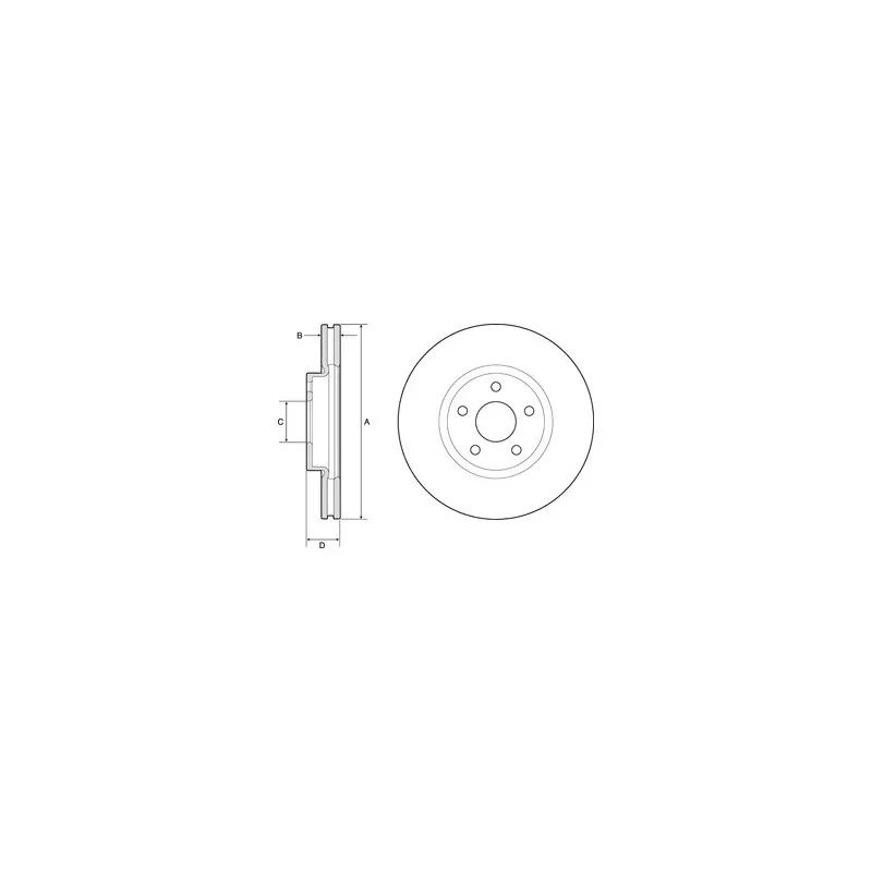 Jeu de 2 disques de frein arrière DELPHI BG4803C