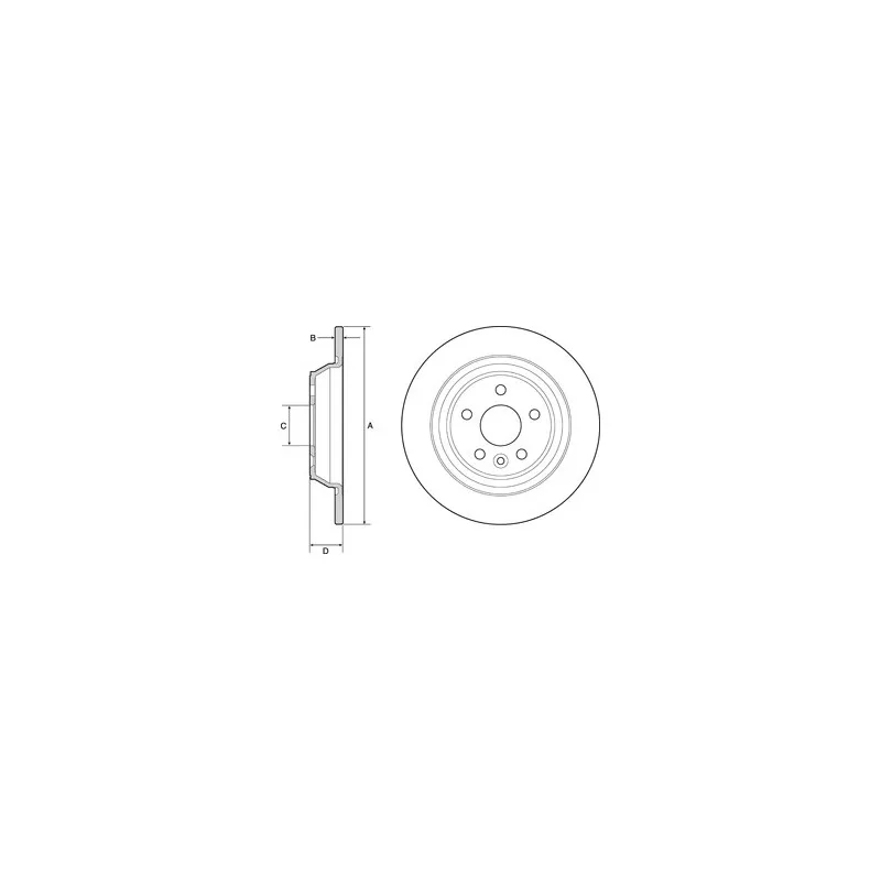 Jeu de 2 disques de frein arrière DELPHI BG4804C