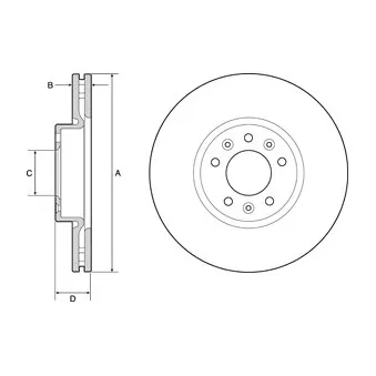 Jeu de 2 disques de frein avant DELPHI BG4805C