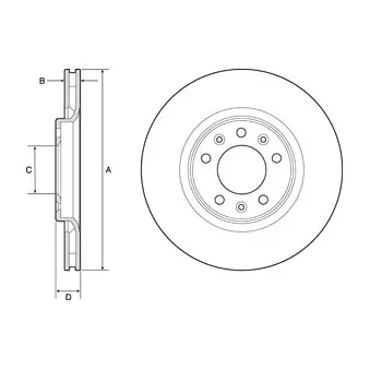 Jeu de 2 disques de frein arrière DELPHI BG4806C