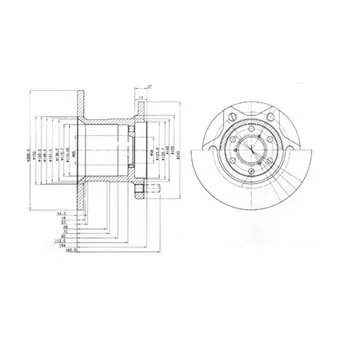 Jeu de 2 disques de frein avant DELPHI BG649