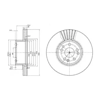 Jeu de 2 disques de frein avant DELPHI BG739