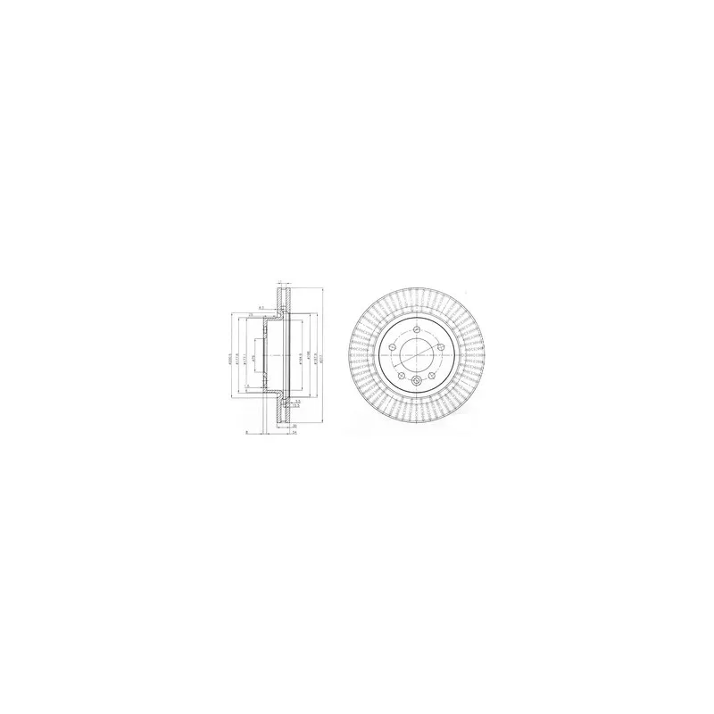 Jeu de 2 disques de frein avant DELPHI BG9006C
