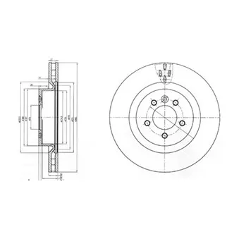 Jeu de 2 disques de frein avant DELPHI BG9007