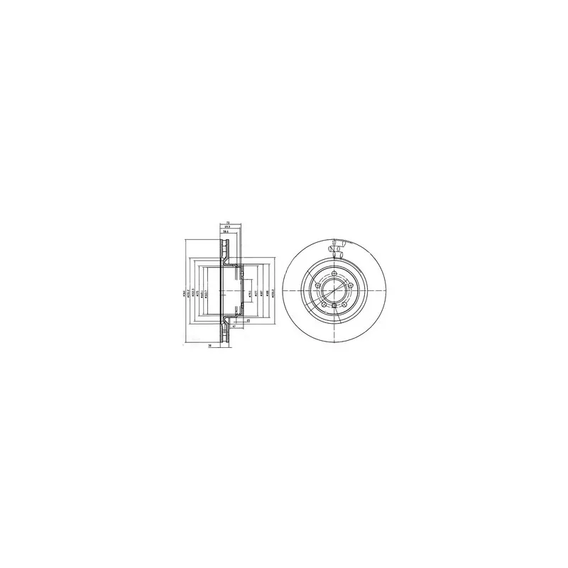 Jeu de 2 disques de frein avant DELPHI BG9009C