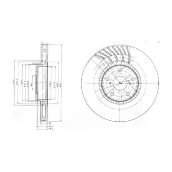 Disque de frein avant gauche DELPHI