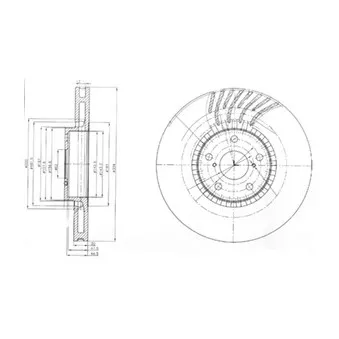Disque de frein avant droit DELPHI
