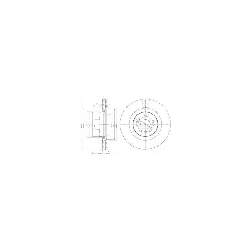 Jeu de 2 disques de frein avant DELPHI BG9013