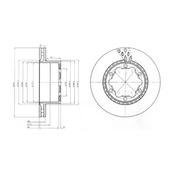 Jeu de 2 disques de frein arrière DELPHI BG9015