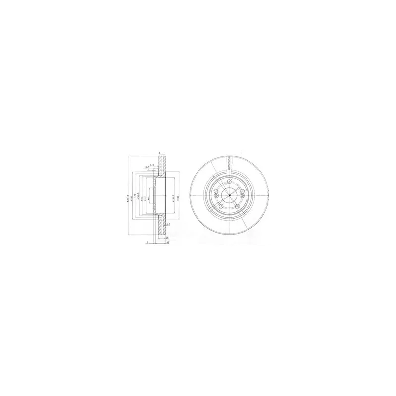 Jeu de 2 disques de frein avant DELPHI BG9016