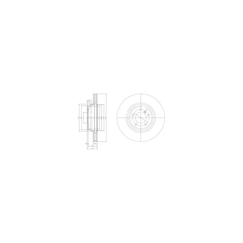 Jeu de 2 disques de frein avant DELPHI BG9019