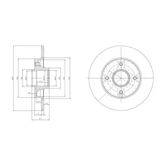Jeu de 2 disques de frein arrière DELPHI BG9021RSC