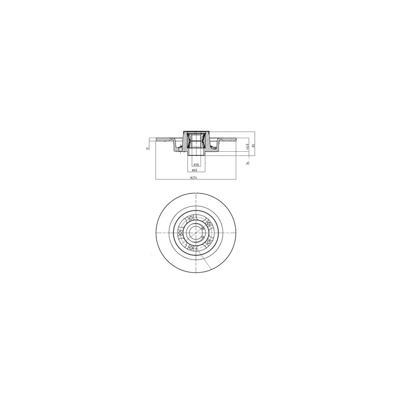 Jeu de 2 disques de frein arrière DELPHI BG9026RSC