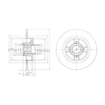 Jeu de 2 disques de frein arrière DELPHI BG9029RSC