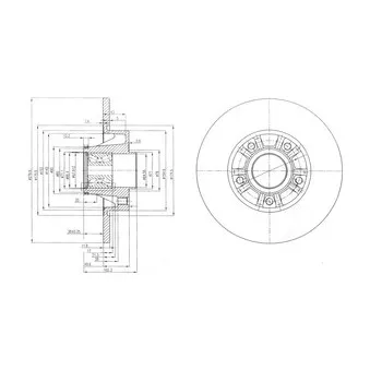 Jeu de 2 disques de frein arrière DELPHI BG9031RSC