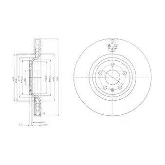 Jeu de 2 disques de frein avant DELPHI