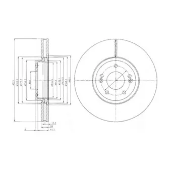 Jeu de 2 disques de frein avant DELPHI BG9056