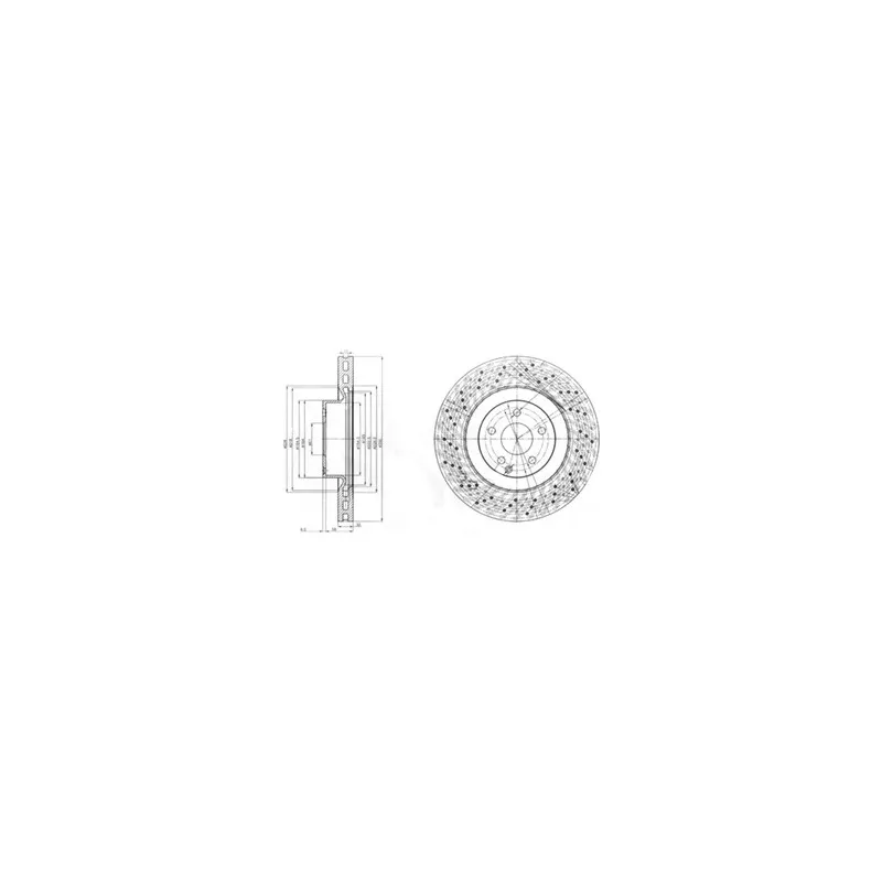 Jeu de 2 disques de frein avant DELPHI BG9057