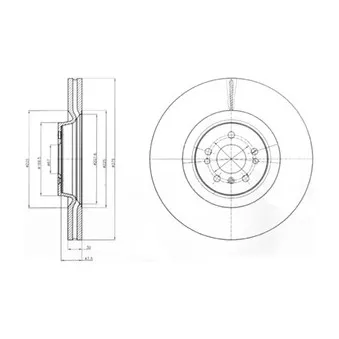 Jeu de 2 disques de frein avant DELPHI BG9060