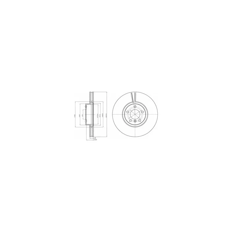Jeu de 2 disques de frein avant DELPHI BG9063C