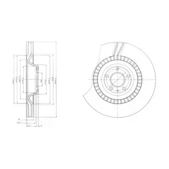 Jeu de 2 disques de frein avant DELPHI BG9065C